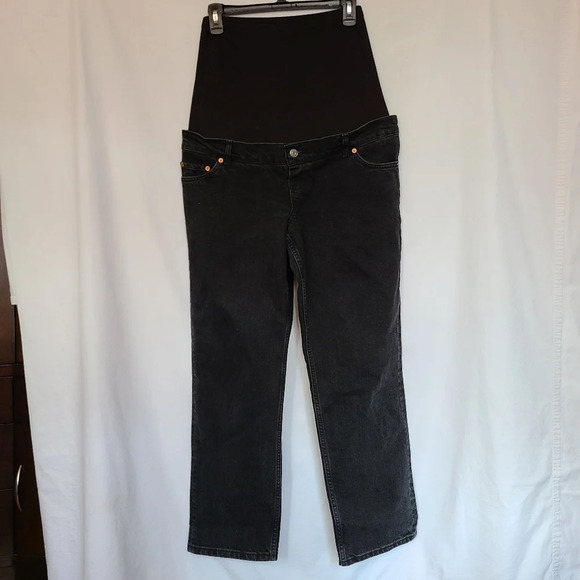 ASOS Maternity Denim - Asos Maternity Design Black Wide Leg Maternity Jeans Size 6